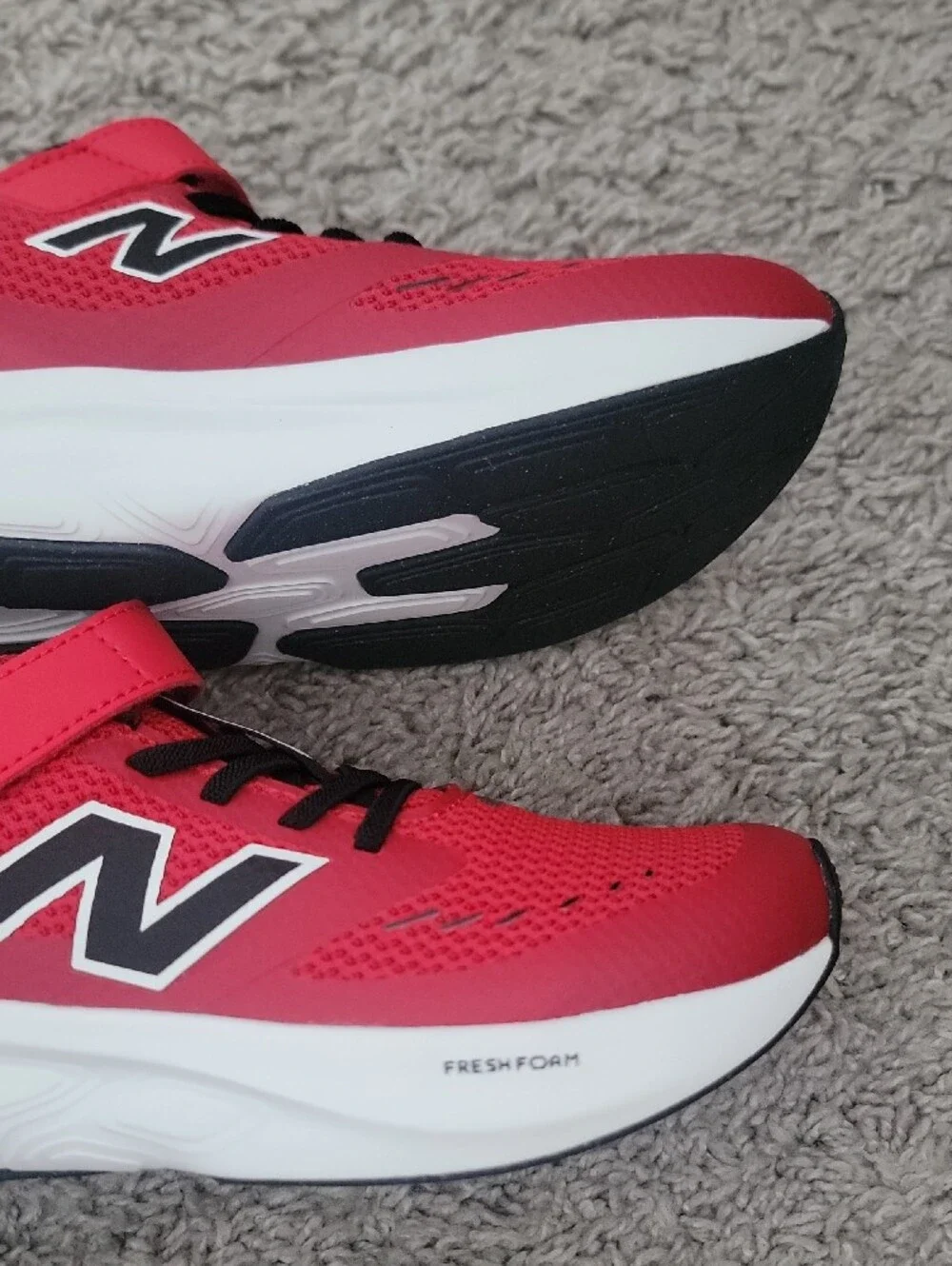 New Balance Kids Red and Black Sneakers